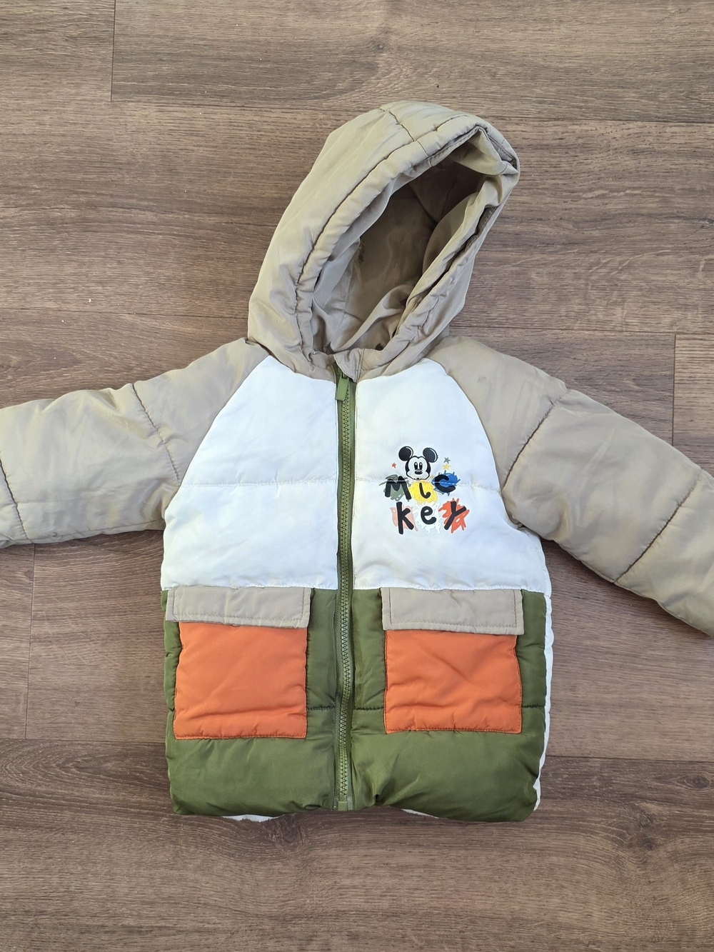 Disney Primark Mickey Mouse Sherpa Puffer Jacket 2-3T 98cm